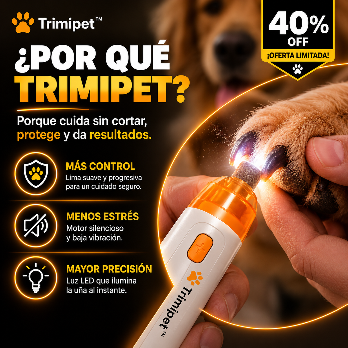 Trimipet™ | Limador de Uñas para Mascotas Antiestrés